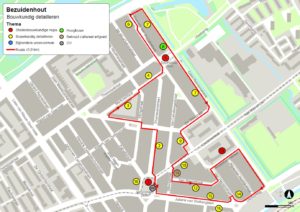 kaart wandeling Nieuwe haagse School architectuur bezuidenhout oost