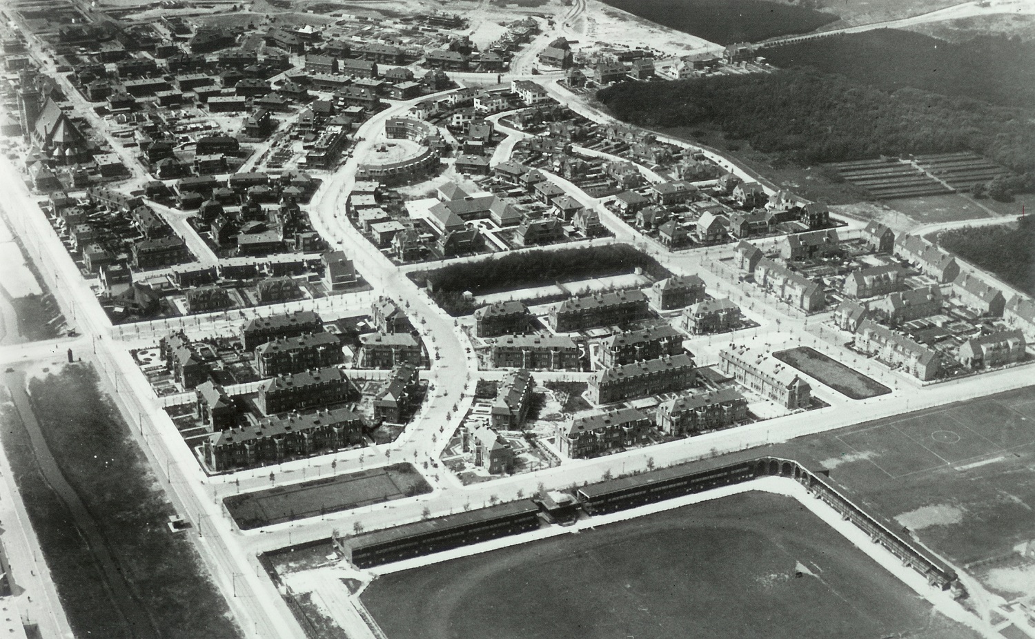 historische luchtfoto vogelwijk